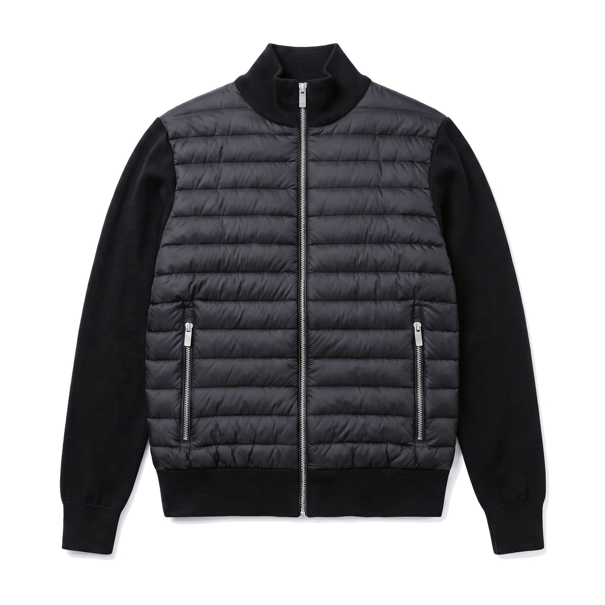 Alba Hybridjacke in Schwarz, liegend von vorn