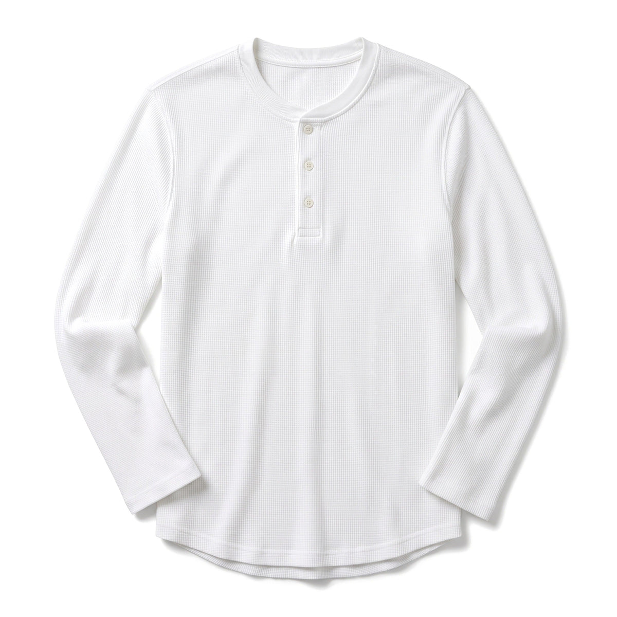 Bozzetto Henley in Weiß, liegend von vorn