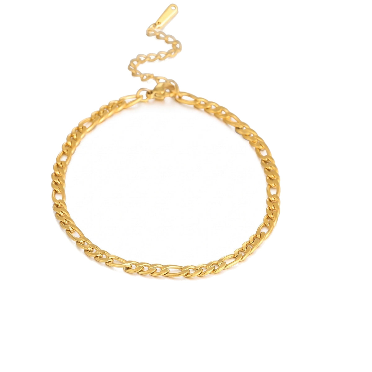 Cadenza Armband in Gold, liegend von vorn