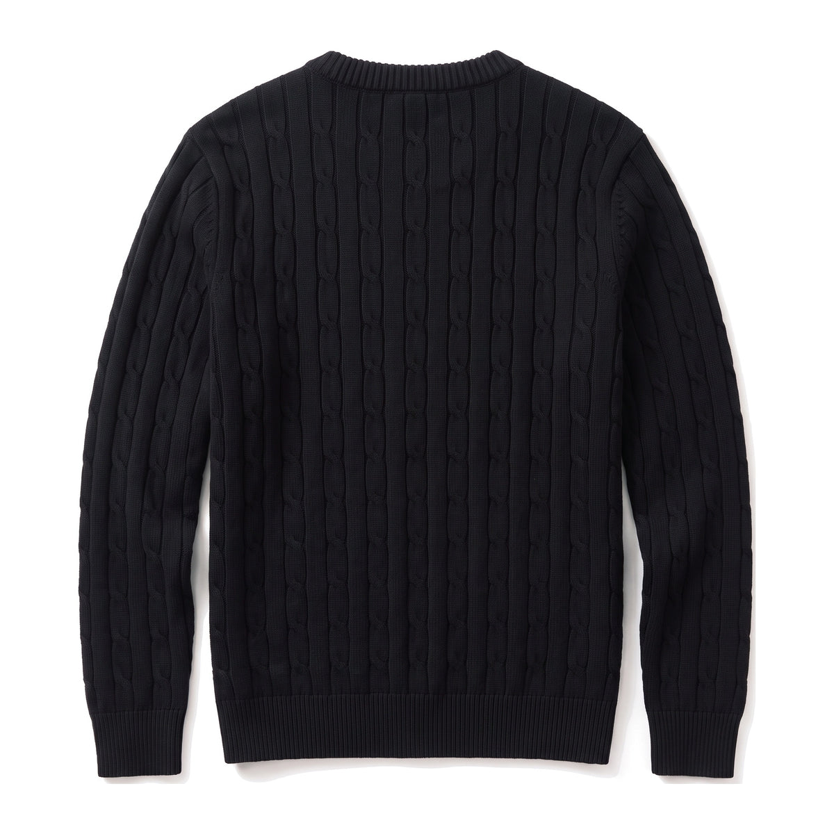 Corda Zopfpullover in Schwarz, Rückseite