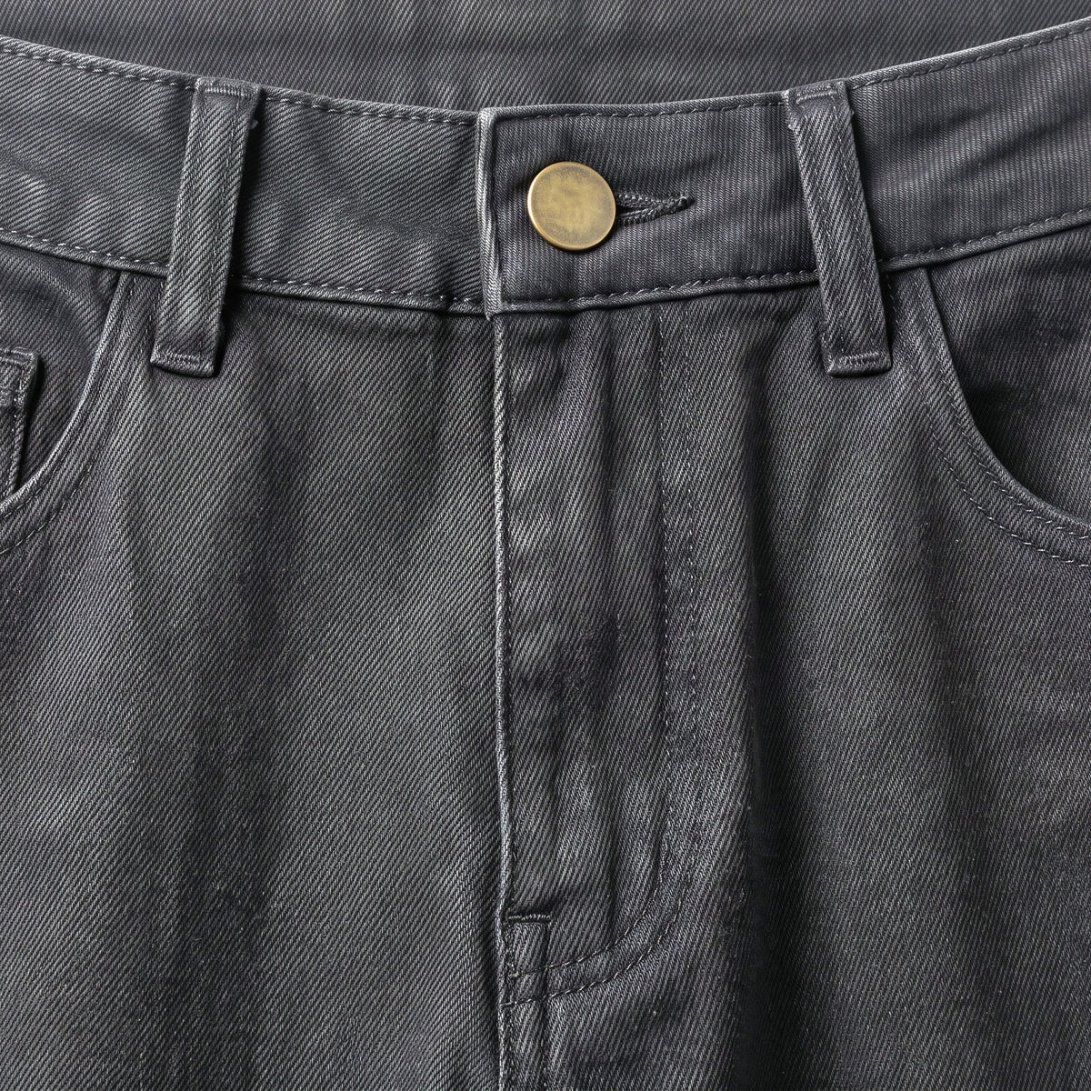 Largo Jeans in Anthrazit, Detail Reißverschluss