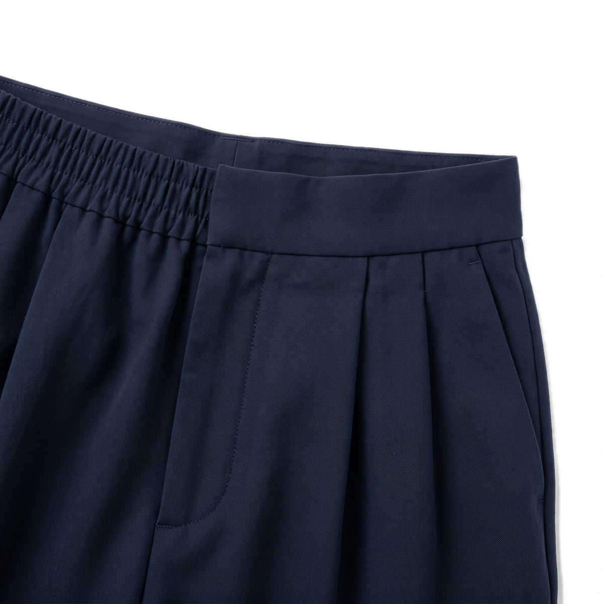Lento Stoffhose in Mitternacht, Detail Bund