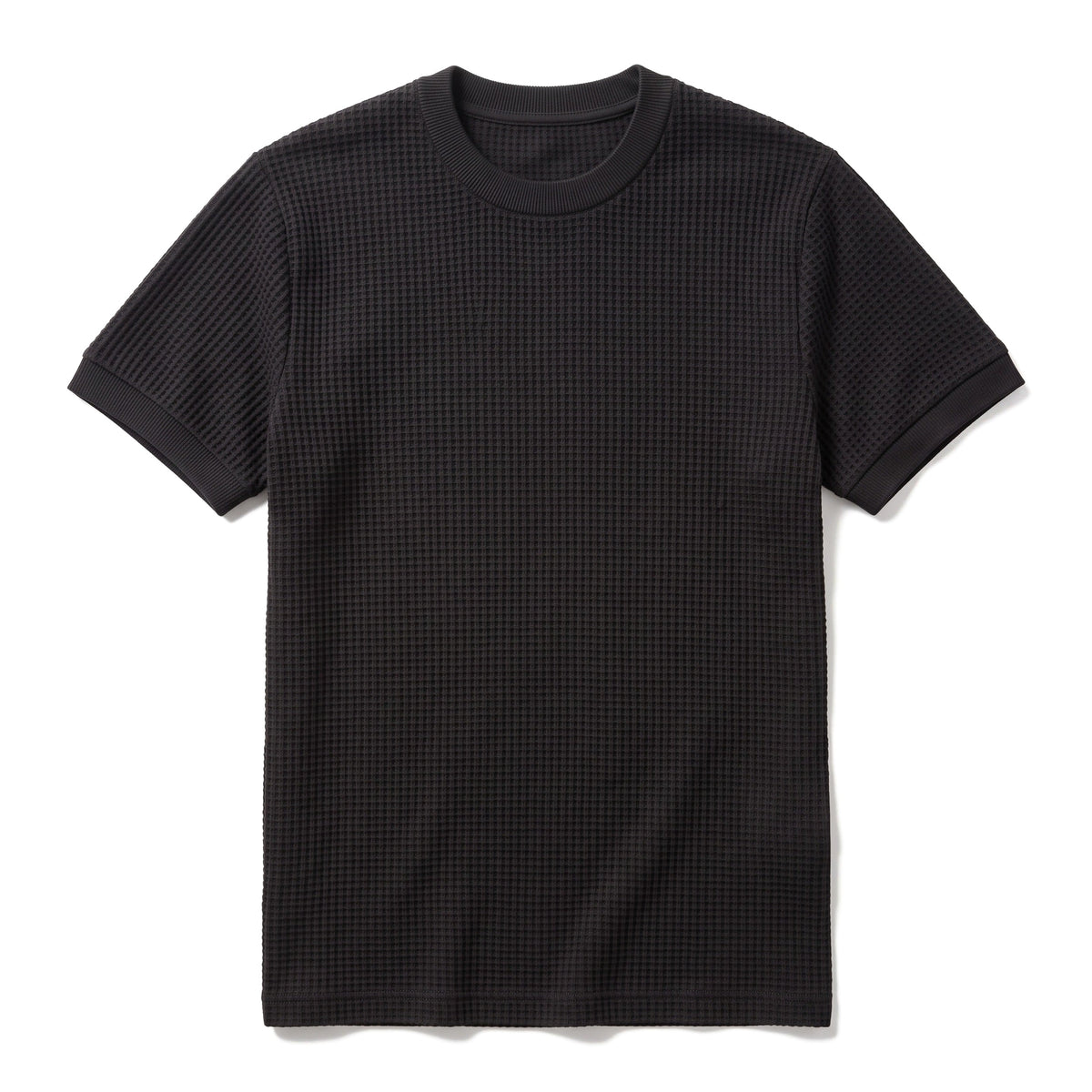 Lume Strickshirt in Schwarz, liegend von vorn
