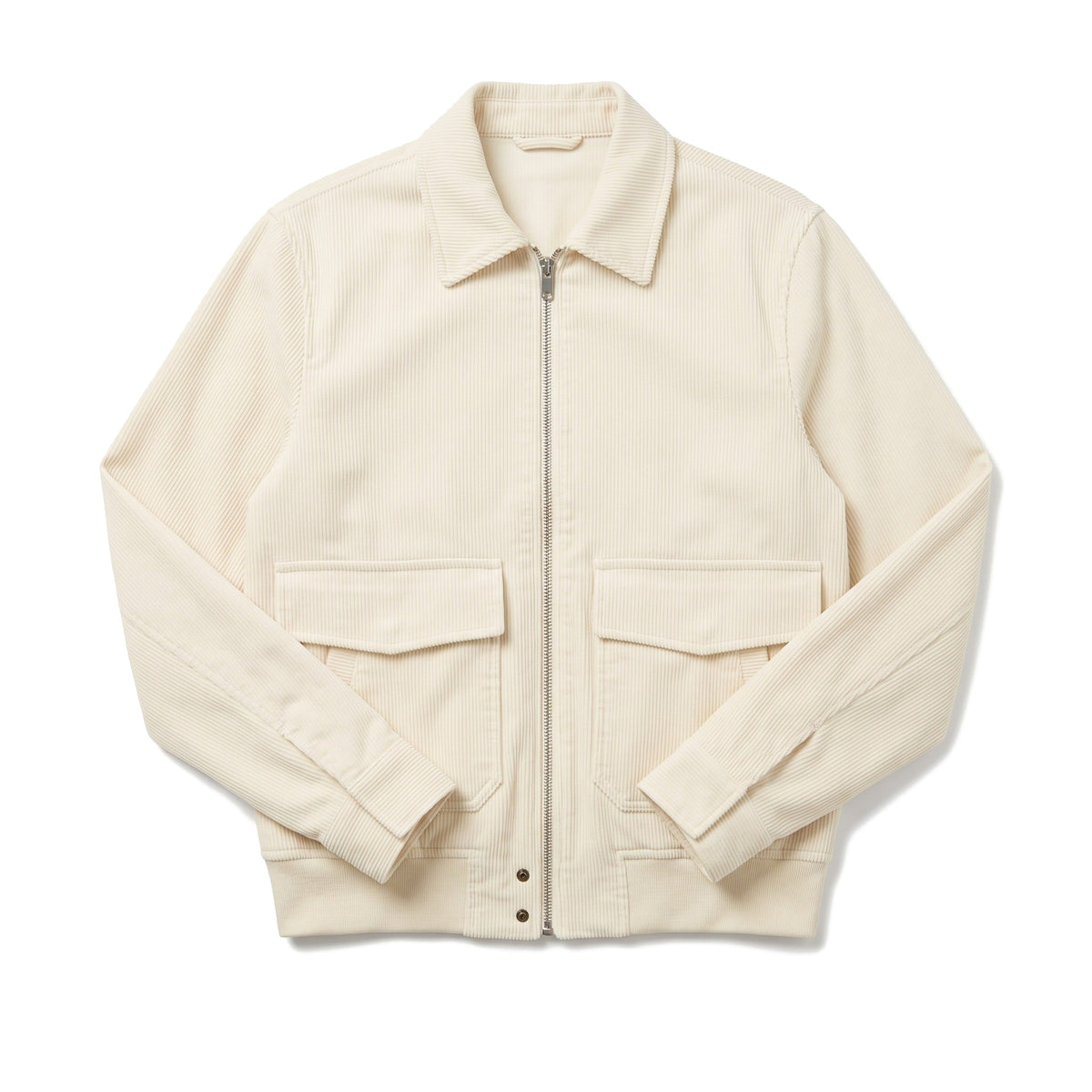 Ombra Blouson in Creme, liegend von vorn