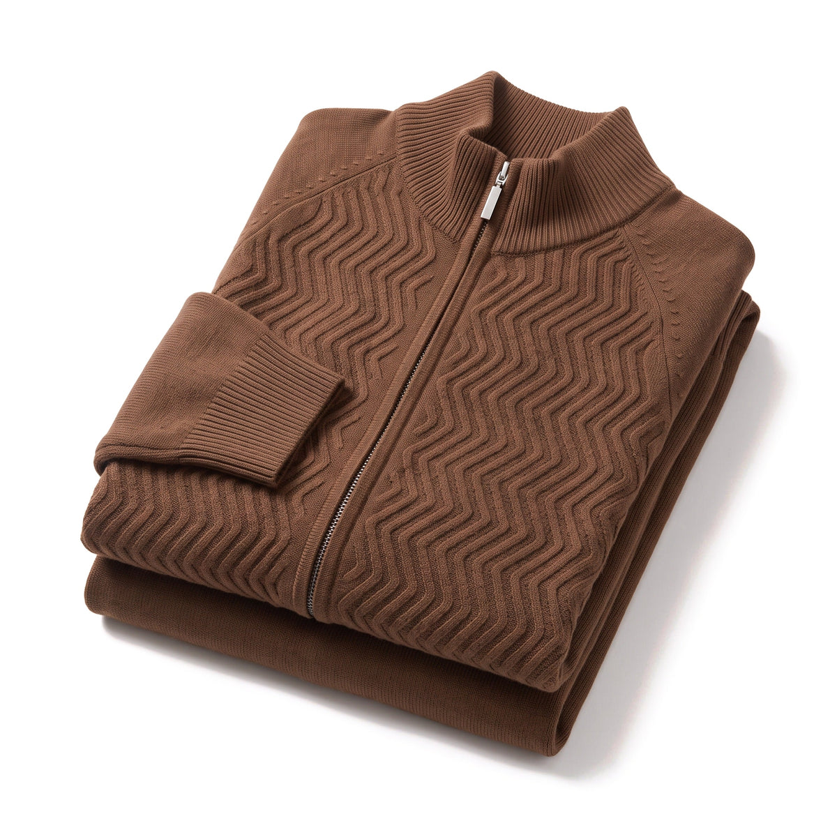Penombra Strickjacke in Tabak, gefaltet