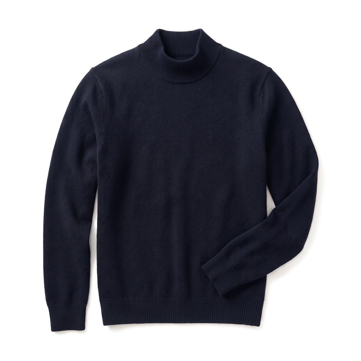 Sfumato Wollpullover in Mitternacht, liegend von vorn