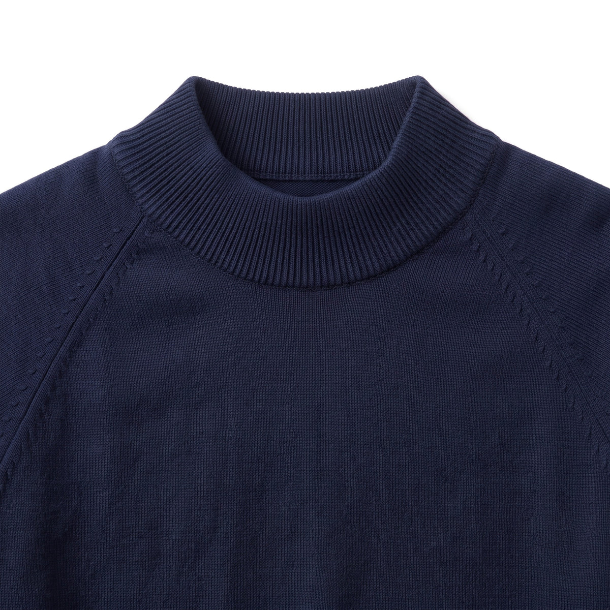 Silenzio Pullover in Mitternacht, Detail Kragen