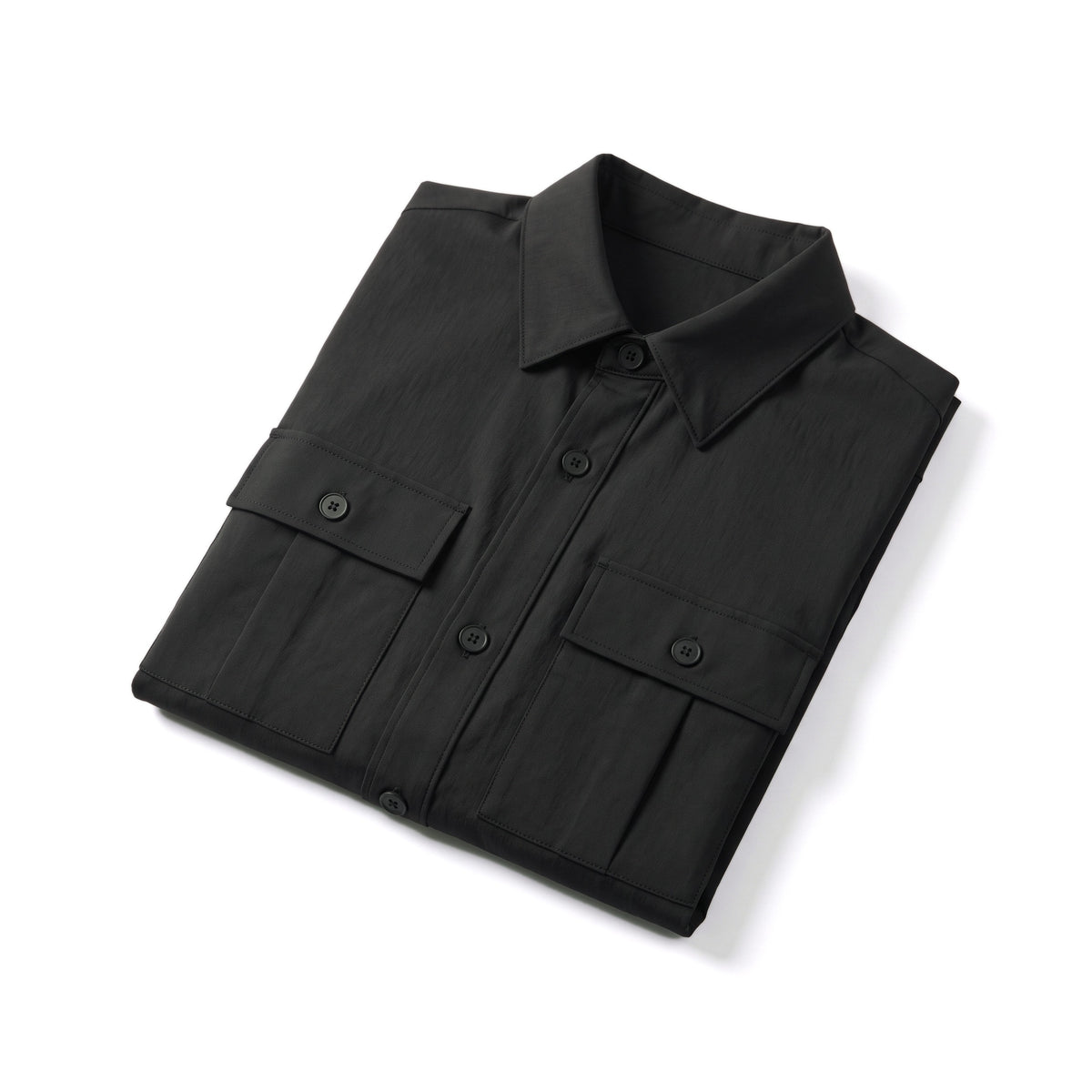 Tratto Hemdjacke in Schwarz, gefaltet
