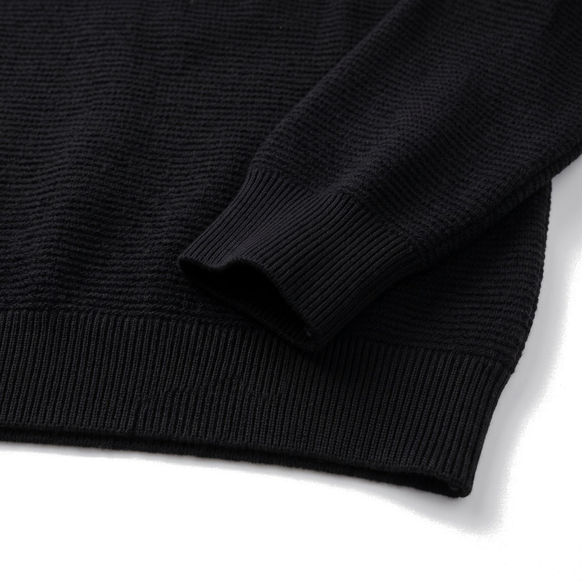 Veglia Polo in Schwarz, Detail Bündchen